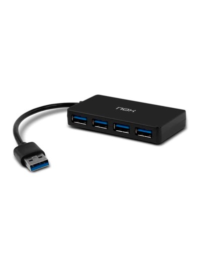 Hub nox 4 puertos usb 3.0 compatible con windows mac y linux