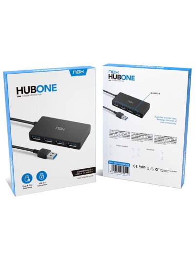 Hub nox 4 puertos usb 3.0 compatible con windows mac y linux
