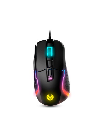 Raton krom kick gaming rgb optico 800-6200 dpi 7 botones iluminacion led rgb rainbow