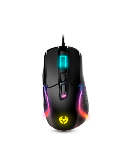 Raton krom kick gaming rgb optico 800-6200 dpi 7 botones iluminacion led rgb rainbow