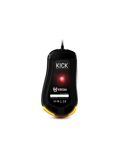 Raton krom kick gaming rgb optico 800-6200 dpi 7 botones iluminacion led rgb rainbow