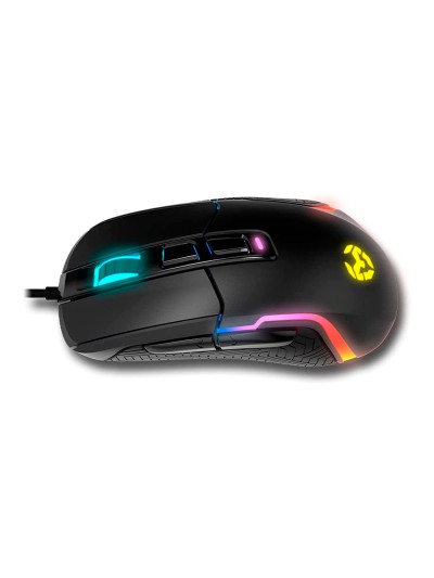 Raton krom kick gaming rgb optico 800-6200 dpi 7 botones iluminacion led rgb rainbow