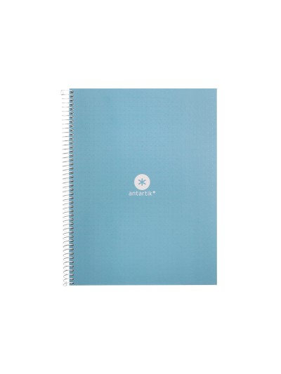 Cuaderno espiral a4 micro antartik dots tapa forrada 80h 90 gr rayado puntos 1 banda 4 taladros celeste