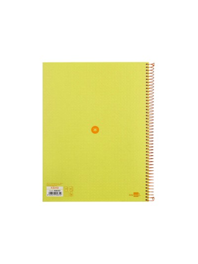 Cuaderno espiral a4 micro antartik dots tapa forrada 80h 90 gr rayado puntos 1 banda 4 taladros amarillo
