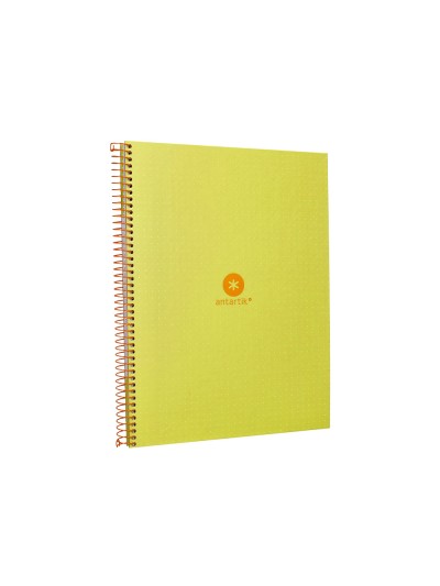 Cuaderno espiral a4 micro antartik dots tapa forrada 80h 90 gr rayado puntos 1 banda 4 taladros amarillo