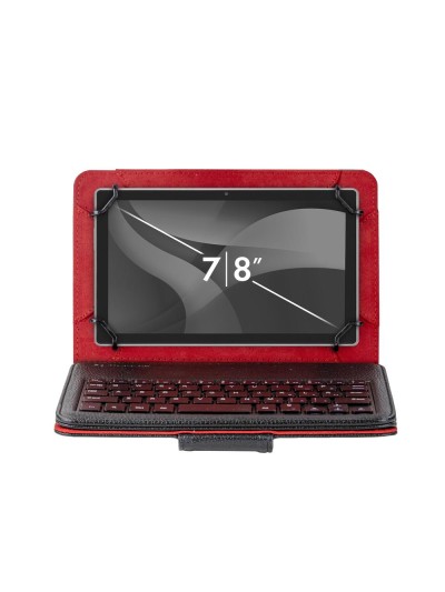 Funda universal phoenix para tablet hasta 8 pulgadas teclado con cable