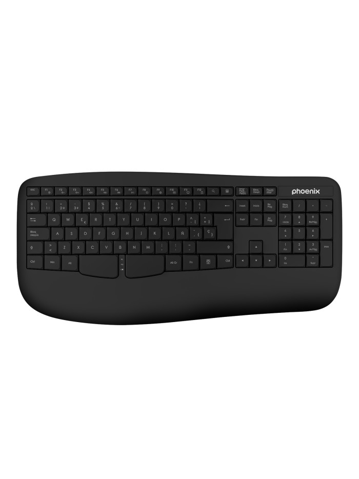 Phoenix k201 teclado ergonomico inalambrico 2.4ghz negro Phoenix k201 teclado ergonomico inalambrico 2.4ghz negro