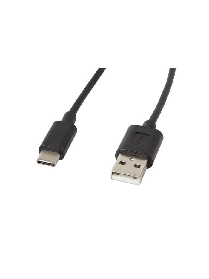 Cable usb lanberg 2.0 macho - usb tipo c macho 1.8m negro Cable usb lanberg 2.0 macho - usb tipo c macho 1.8m negro