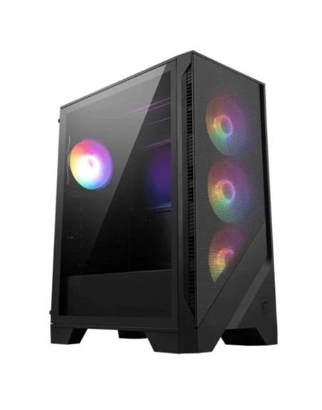 Caja ordenador gaming msi mag forge 121a airflow atx argb cristal templado negro