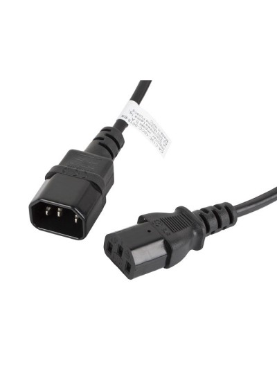 Cable alargador lanberg alimentacion cpu iec320 c13 h - iec320 c14 m 1.8m
