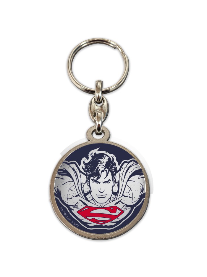 Llavero redondo metal sd toys cara superman universo dc Llavero redondo metal sd toys cara superman universo dc