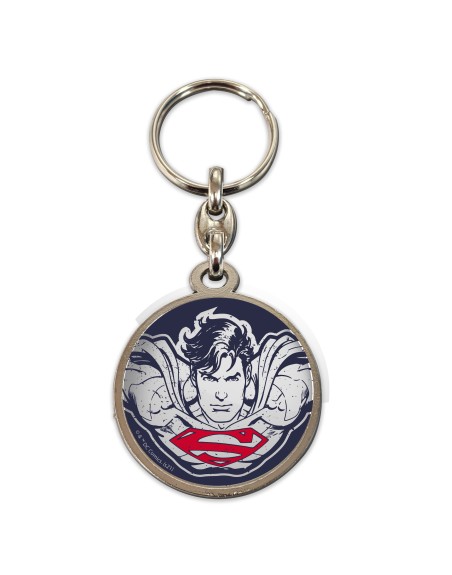 Llavero redondo metal sd toys cara superman universo dc