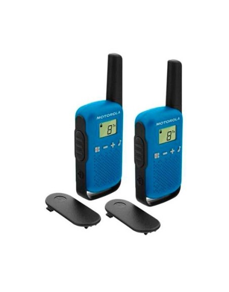 Walkie talkie motorola tlkr - t42 blue packs 2 pmr446 - 8km - 16canales - 500mw - clip cinturon
