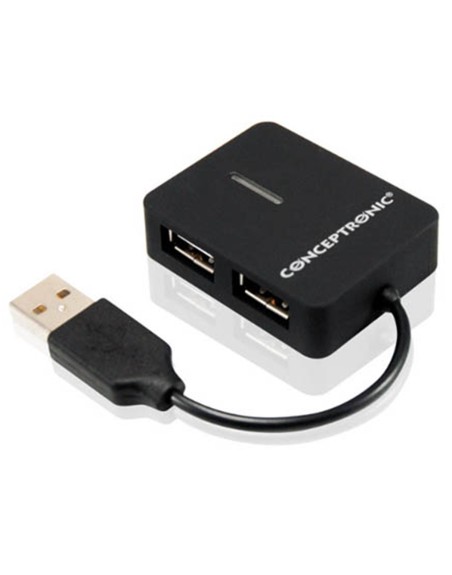 Hub externo conceptronic usb 2.0 4 puertos compacto