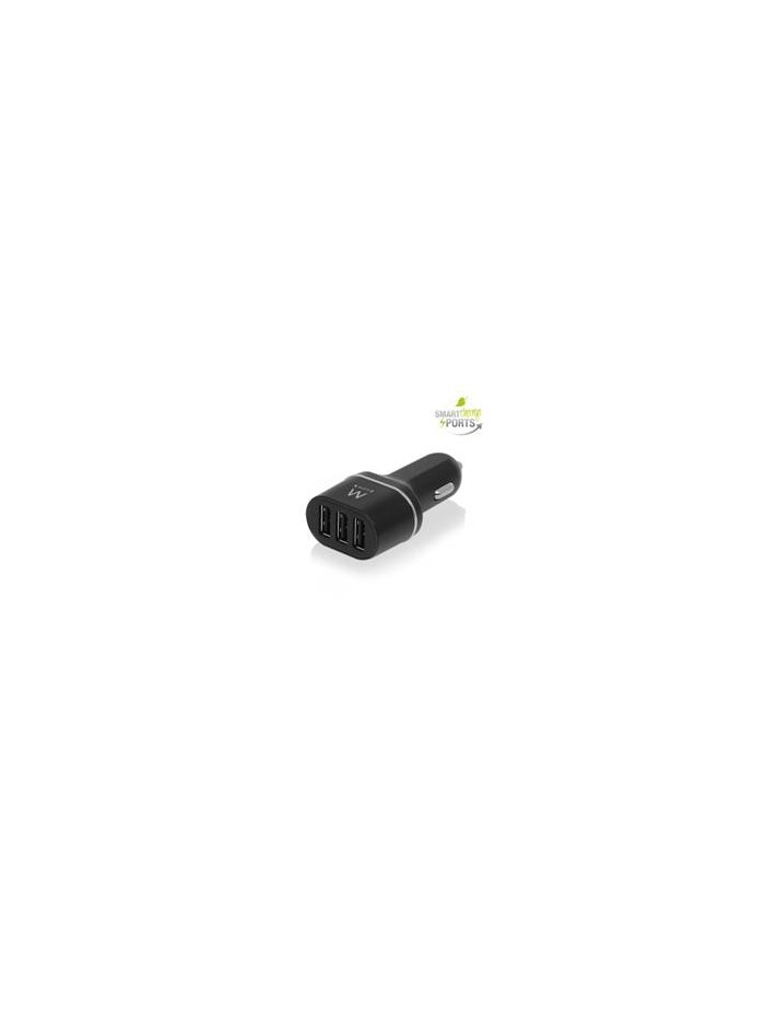 Cargador usb ewent para coche - 3 puertos - 24w - smart ic - negro Cargador usb ewent para coche - 3 puertos - 24w - smart ic - negro
