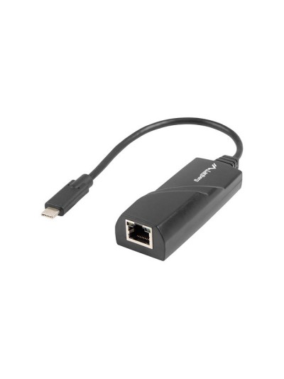 Adaptador lanberg usb tipo c 3.1 macho - ethernet rj45 hembra - 0.15m