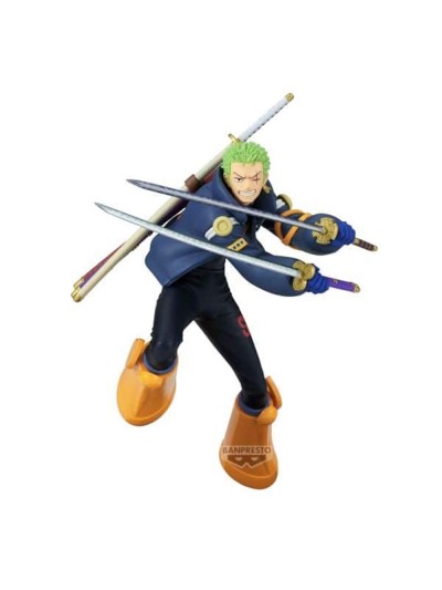 Figura banpresto one piece battle record collection roronoa zoro 16cm