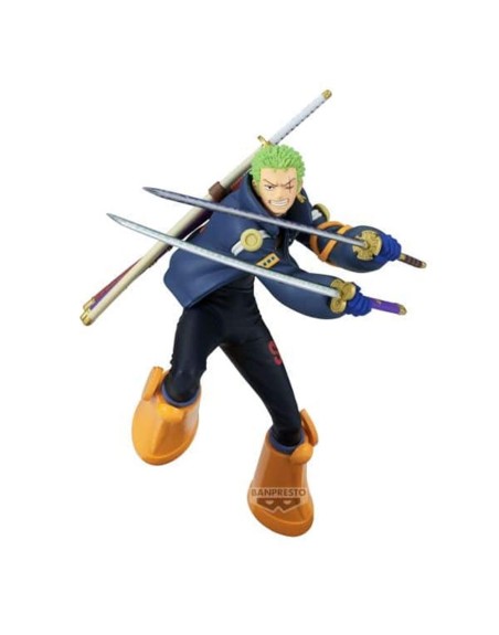 Figura banpresto one piece battle record collection roronoa zoro 16cm
