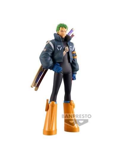Figura banpresto: one piece dxf grand line series egghead roronoa zoro