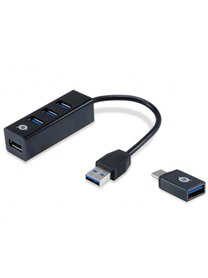 Hub usb 3.0 conceptronic hubbies04b 4 puertos con adaptador otg usb tipo c Hub usb 3.0 conceptronic hubbies04b 4 puertos con adaptador otg usb tipo c