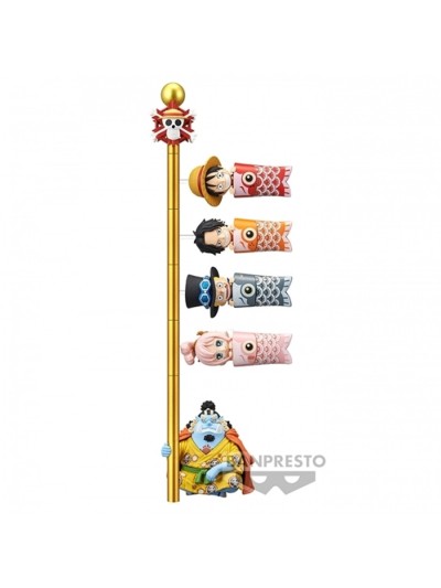 Figura banpresto one piece world collectable figure - carp streamer - 6cm 1 unidad aleatoria