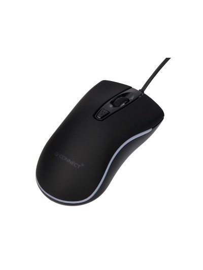 Raton q-connect gaming optico con cable 800/1200/1600 dpi 4 botones iluminacion led negro
