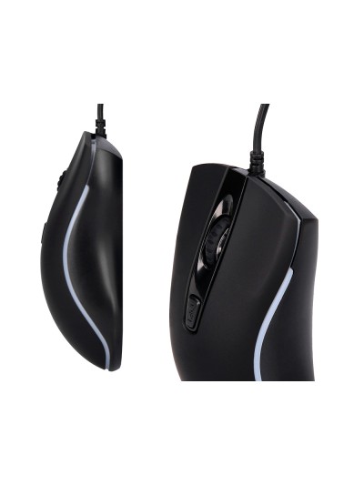 Raton q-connect gaming optico con cable 800/1200/1600 dpi 4 botones iluminacion led negro