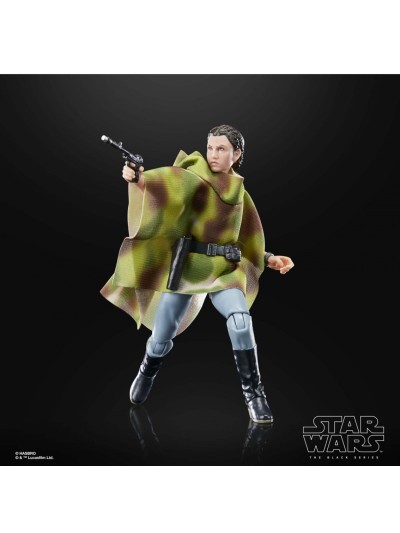 Figura hasbro the black series 40th aniversario star wars: return of the jedi - princesa leia (endor)