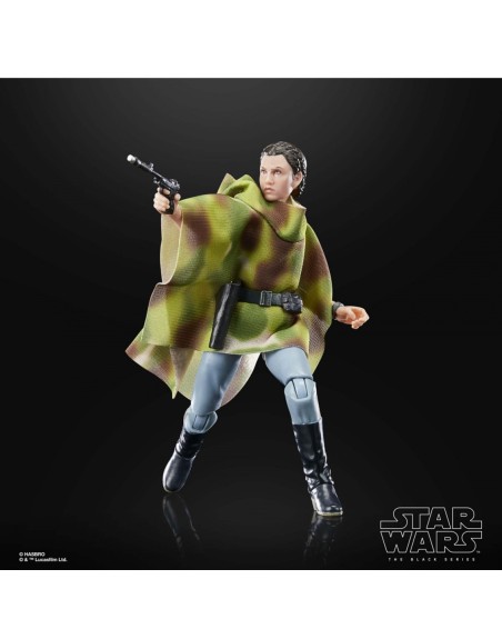 Figura hasbro the black series 40th aniversario star wars: return of the jedi - princesa leia (endor)