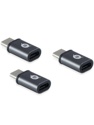 Kit adaptadores conceptronic usb tipo c 3.1 macho a micro usb hembra otg pack 3 unidades