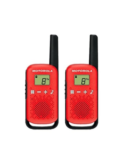 Walkie talkie motorola tlkr - t42 red packs 2 pmr446 - 8km - 16canales - 500mw - clip cinturon