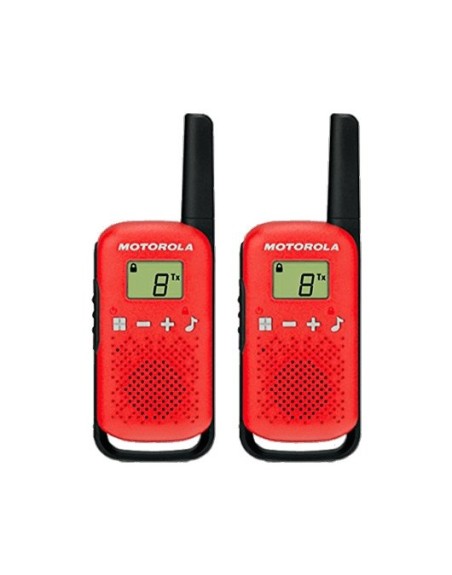 Walkie talkie motorola tlkr - t42 red packs 2 pmr446 - 8km - 16canales - 500mw - clip cinturon