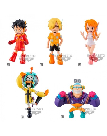 Figura banpresto one piece world collectable egg head 1 de 7cm unidad aleatoria