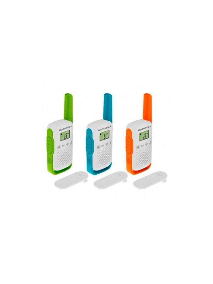 Walkie talkie motorola tlkr - t42 packs 3 pmr446 - 8km - 16canales - 500mw - clip cinturon Walkie talkie motorola tlkr - t42 packs 3 pmr446 - 8km - 16canales - 500mw - clip cinturon