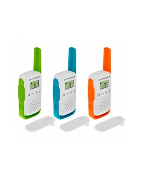 Walkie talkie motorola tlkr - t42 packs 3 pmr446 - 8km - 16canales - 500mw - clip cinturon