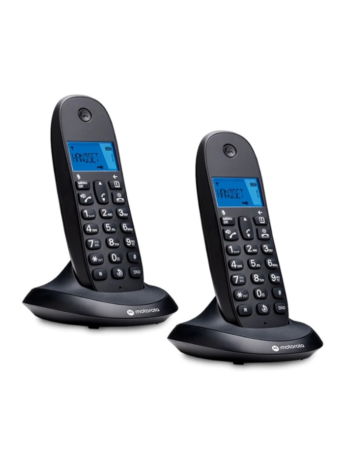 Telefono fijo inalambrico motorola c1002 cb+ negro Telefono fijo inalambrico motorola c1002 cb+ negro