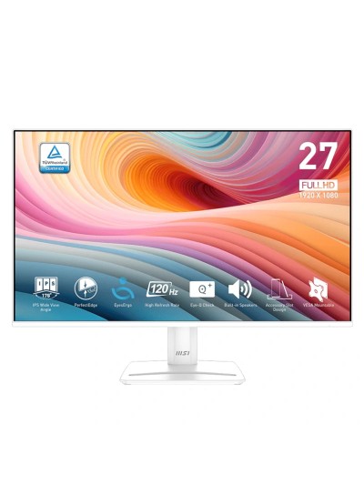 Monitor msi 27 pulgadas mp275w e2 ips 120hz vga hdmi mm blanco