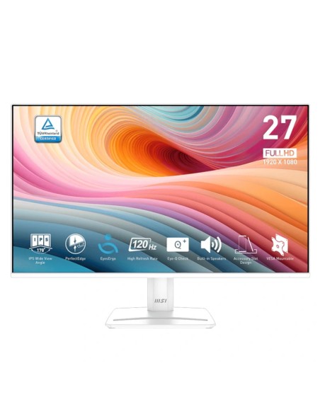 Monitor msi 27 pulgadas mp275w e2 ips 120hz vga hdmi mm blanco