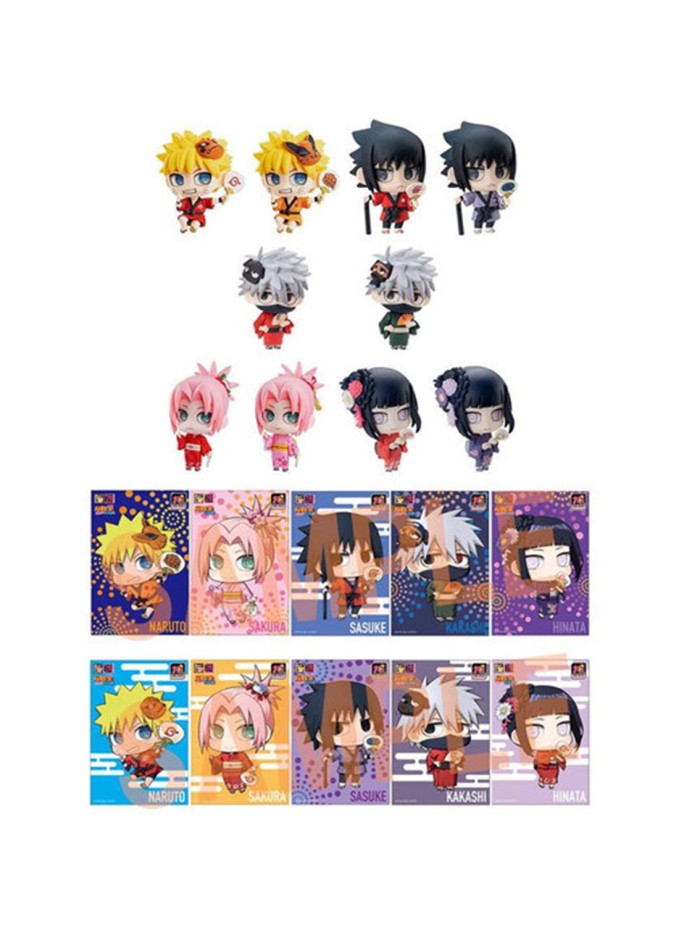 Set figuras con postales megahouse naruto shippuden petit chara land 10th anniversary Set figuras con postales megahouse naruto shippuden petit chara land 10th anniversary