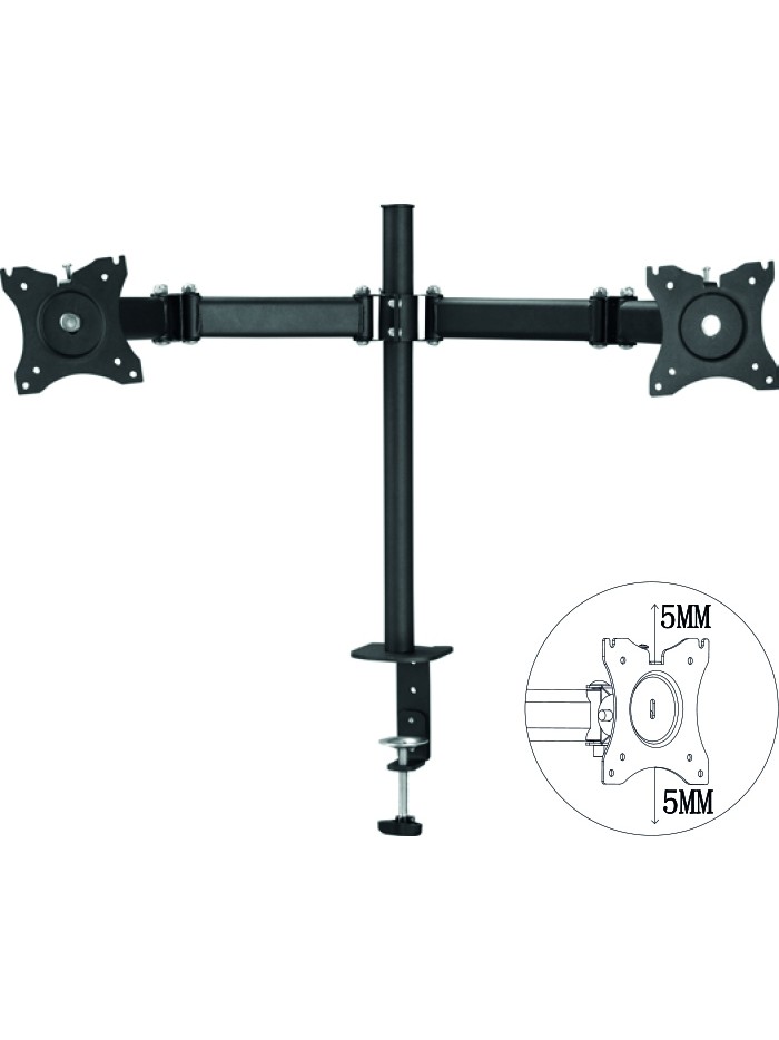 Soporte doble monitor 100 x 100 hasta 27 pulgadas Soporte doble monitor 100 x 100 hasta 27 pulgadas