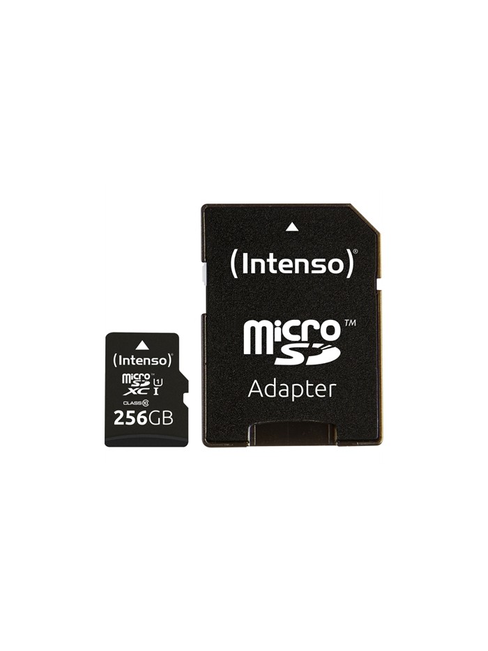 Tarjeta micro sd intenso 256gb uhs - i cl10 + adaptador sd Tarjeta micro sd intenso 256gb uhs - i cl10 + adaptador sd