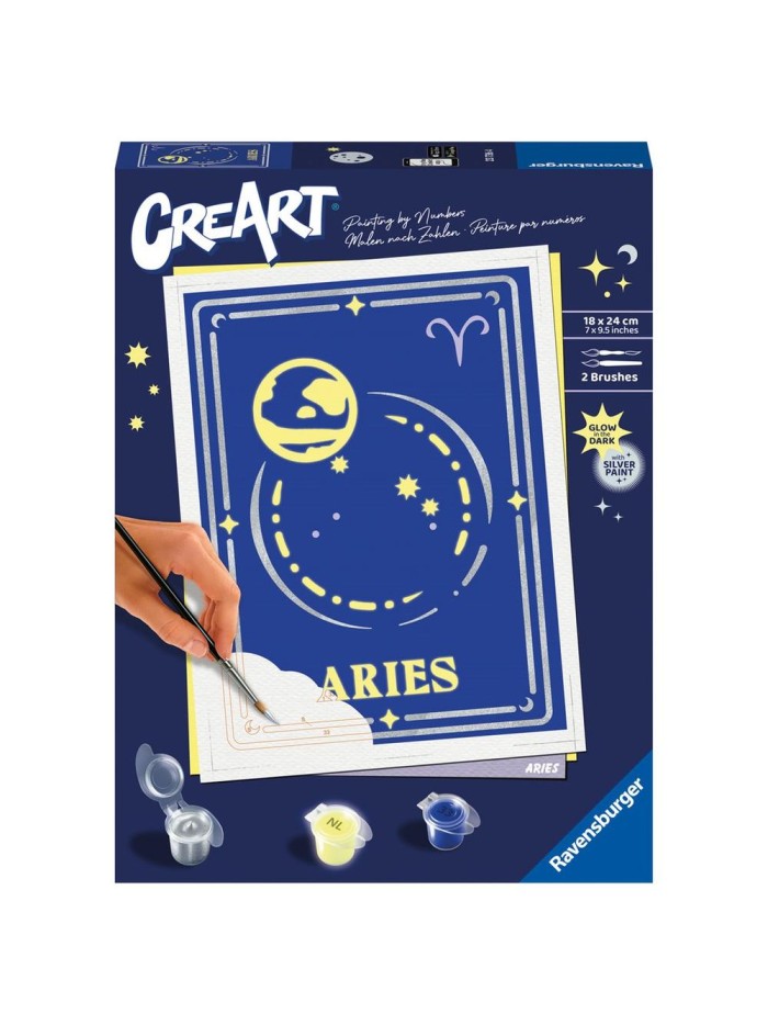 Kit para pintar con números ravensburger creart serie trend d zodiac: aries Kit para pintar con números ravensburger creart serie trend d zodiac: aries