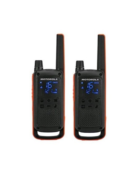Walkie talkie motorola tlkr - t82 negro packs 2 pmr446 - 10km - 16 canales - clip cinturon