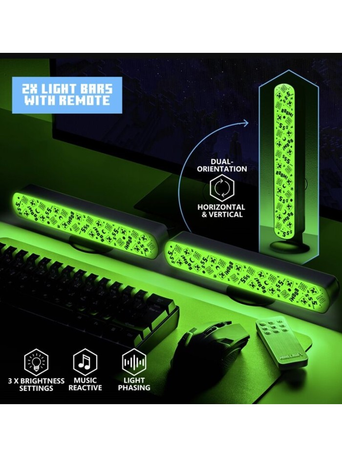 Pack 2 barras de luz paladone minecraft creepers Pack 2 barras de luz paladone minecraft creepers