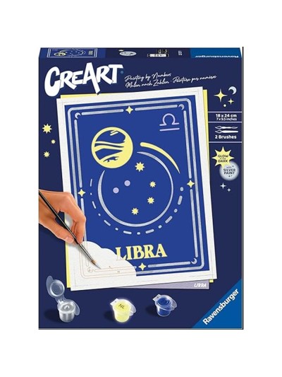 Kit para pintar con números ravensburger creart serie trend d zodiac: libra