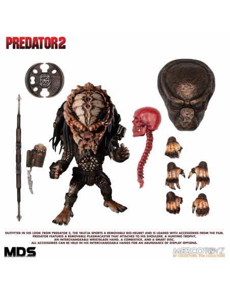 Figura mezco toyz cine predator mds predator 2 deluxe city hunter designer series
