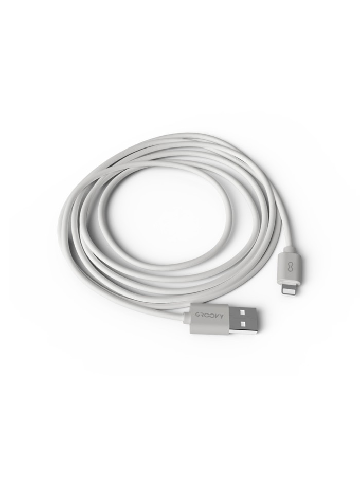 Cable groovy usb 2.0 a apple lightning longitud de cable 2 metros color blanco Cable groovy usb 2.0 a apple lightning longitud de cable 2 metros color blanco