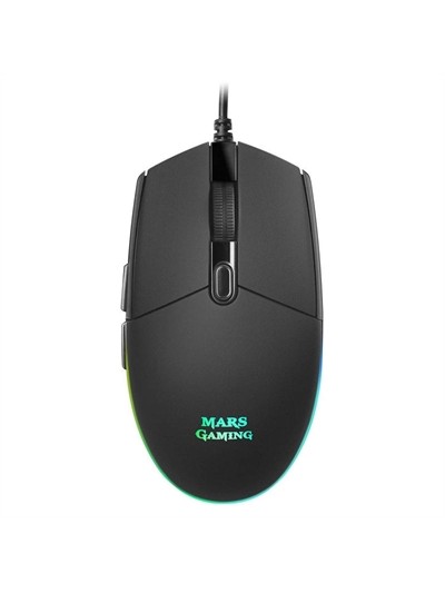 Mouse raton mars gaming mmg optico usb 6 botones 3200ppp rgb negro