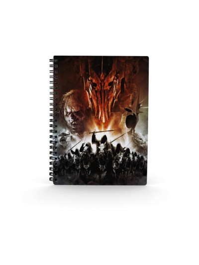 Libreta efecto 3d sd toys el señor de los anillos ejercito de mordor