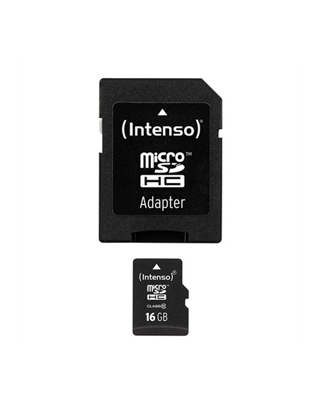 Tarjeta microsd intenso 16gb cl10 + adaptador sd